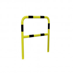 Barrière de sécurité Viso à sceller - tube Ø 60mm - noire-jaune L1000 x H1200 mm