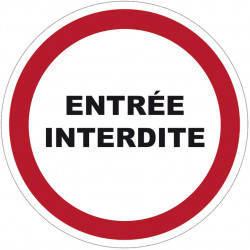 Panneau PVC Viso : ENTREE INTERDITE - lot de 5