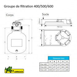 Filtre à sable PoolFilter® 600 Ubbink - Ø 600 mm/24"